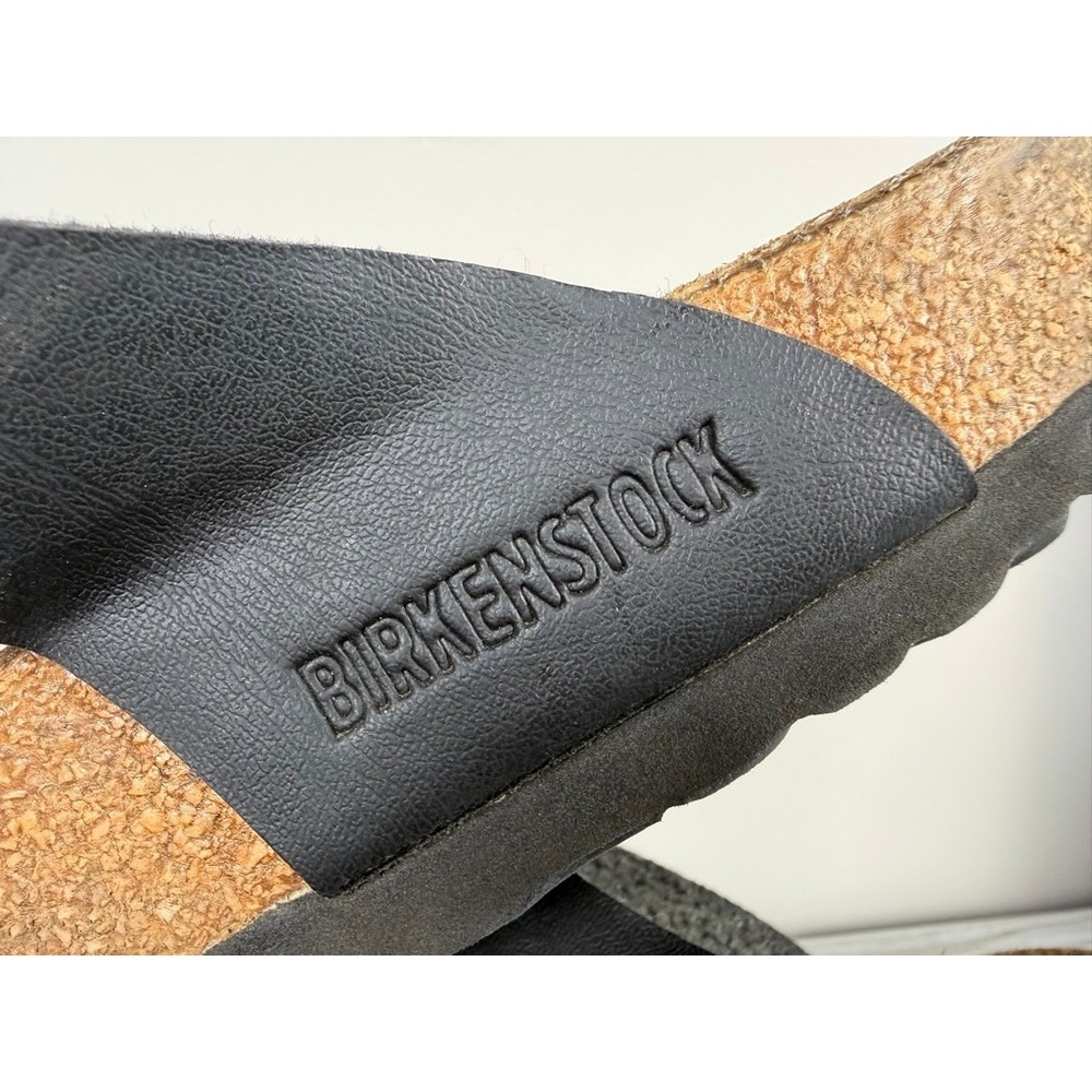 Birkenstock Gizeh Black Leather Thong Sandals Women's Size 40 EU 9 US - Picture 11 of 12